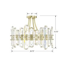 Load image into Gallery viewer, Bolton Semi Flush Mount Ceiling Light - line drawing.