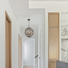Load image into Gallery viewer, Broche Sphere Chandelier in living room.