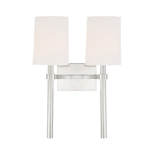 Load image into Gallery viewer, Bromley Wall Light in Polished Nickel (2-Light).