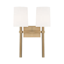 Load image into Gallery viewer, Bromley Wall Light in Vibrant Gold (2-Light).