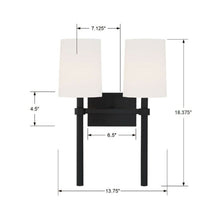 Load image into Gallery viewer, Bromley Wall Light - line drawing.
