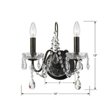Load image into Gallery viewer, Butler Wall Light - line drawing.