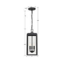 Load image into Gallery viewer, Byron Outdoor Pendant Light - line drawing.