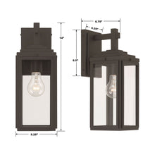 Load image into Gallery viewer, Byron Outdoor Wall Light - line drawing.