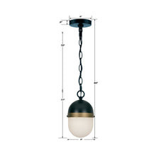 Load image into Gallery viewer, Capsule Outdoor Pendant Light - line drawing.