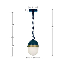 Load image into Gallery viewer, Capsule Outdoor Pendant Light - line drawing.