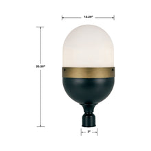 Load image into Gallery viewer, Capsule Outdoor Post Light - line drawing.