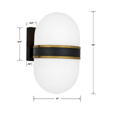 Load image into Gallery viewer, Capsule Outdoor Wall Light - line drawing.