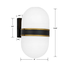 Load image into Gallery viewer, Capsule Outdoor Wall Light - line drawing.