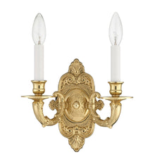 Load image into Gallery viewer, Cast Brass Ornate Wall Light in Detail.