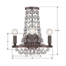 Load image into Gallery viewer, Channing Wall Light - line drawing.