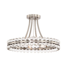 Load image into Gallery viewer, Clover Semi Flush Mount Ceiling Light in Brushed Nickel.