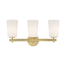 Load image into Gallery viewer, Colton Wall Light in Aged Brass (3-Light).