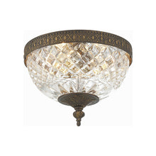 Load image into Gallery viewer, Crystal Flush Mount Ceiling Light in English Bronze (Small).