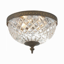 Load image into Gallery viewer, Crystal Flush Mount Ceiling Light in English Bronze (Large).