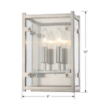 Load image into Gallery viewer, Danbury Wall Light - line drawing.