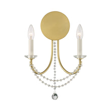 Load image into Gallery viewer, Delilah Wall Light in Aged Brass.