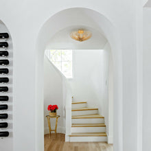 Load image into Gallery viewer, Doral Semi Flush Mount Ceiling Light in hallway.