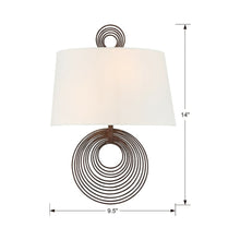 Load image into Gallery viewer, Doral Wall Light - line drawing.