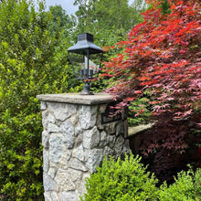 Load image into Gallery viewer, Dumont Outdoor Post Light in Outside Area.