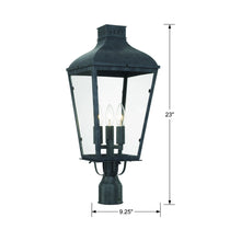 Load image into Gallery viewer, Dumont Outdoor Post Light - line drawing.