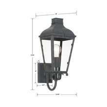 Load image into Gallery viewer, Dumont Outdoor Wall Light - line drawing.