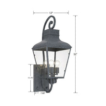 Load image into Gallery viewer, Dumont Outdoor Wall Light - line drawing.