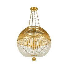 Load image into Gallery viewer, Duval Chandelier in Antique Gold (6-Light).