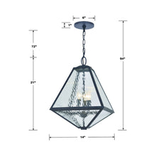 Load image into Gallery viewer, Glacier Outdoor Pendant Light - line drawing.
