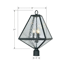 Load image into Gallery viewer, Glacier Outdoor Post Light - line drawing.