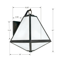 Load image into Gallery viewer, Glacier Outdoor Wall Light - line drawing.