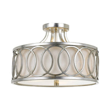 Load image into Gallery viewer, Graham Semi Flush Mount Ceiling Light in Antique Silver.