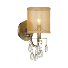 Load image into Gallery viewer, Hampton Wall Light in Antique Brass.