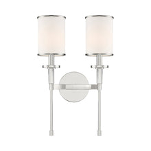 Load image into Gallery viewer, Hatfield Wall Light in Polished Nickel (2-Light).
