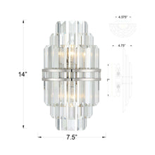 Load image into Gallery viewer, Hayes Wall Light - line drawing.