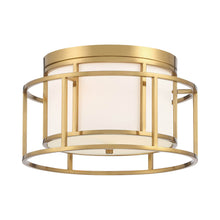 Load image into Gallery viewer, Hulton Semi Flush Mount Ceiling Light in Luxe Gold.