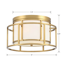 Load image into Gallery viewer, Hulton Semi Flush Mount Ceiling Light - line drawing.