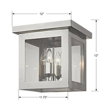 Load image into Gallery viewer, Hurley Semi Flush Mount Ceiling Light - line drawing.