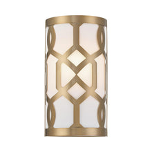 Load image into Gallery viewer, Jennings Wall Light in Aged Brass.