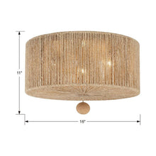 Load image into Gallery viewer, Jessa Flush Mount Ceiling Light - line drawing.