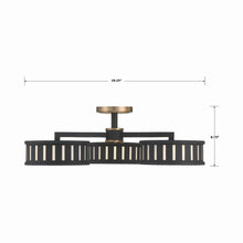 Load image into Gallery viewer, Kendal Semi Flush Mount Ceiling Light - line drawing.