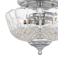Load image into Gallery viewer, Lead Crystal Semi Flush Mount Ceiling Light in Detail.
