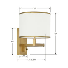 Load image into Gallery viewer, Madison Wall Light - line drawing.