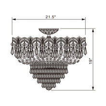 Load image into Gallery viewer, Majestic Semi Flush Mount Ceiling Light - line drawing.