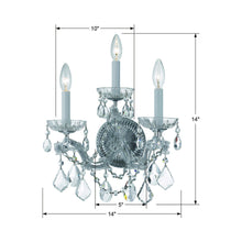 Load image into Gallery viewer, Maria Theresa Wall Light - line drawing.