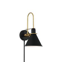Load image into Gallery viewer, Medford Wall Light in Matte Black.