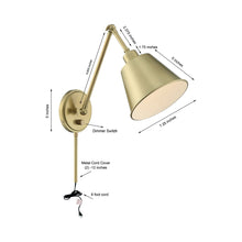 Load image into Gallery viewer, Mitchell Wall Light - line drawing.