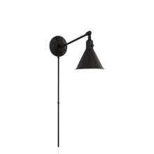 Load image into Gallery viewer, Morgan Wall Light in Matte Black (17-Inch).