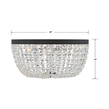 Load image into Gallery viewer, Nola Flush Mount Ceiling Light - line drawing.