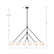 Load image into Gallery viewer, Omni Chandelier - line drawing.